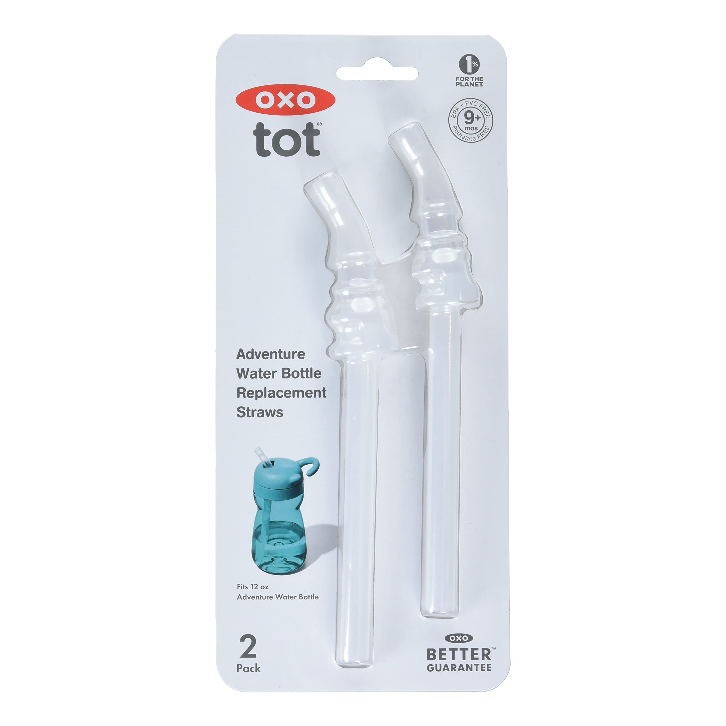  OXO Tot Adventure Water Bottle Replacement Straw - 2 Count(Pack  of 1) : Home & Kitchen