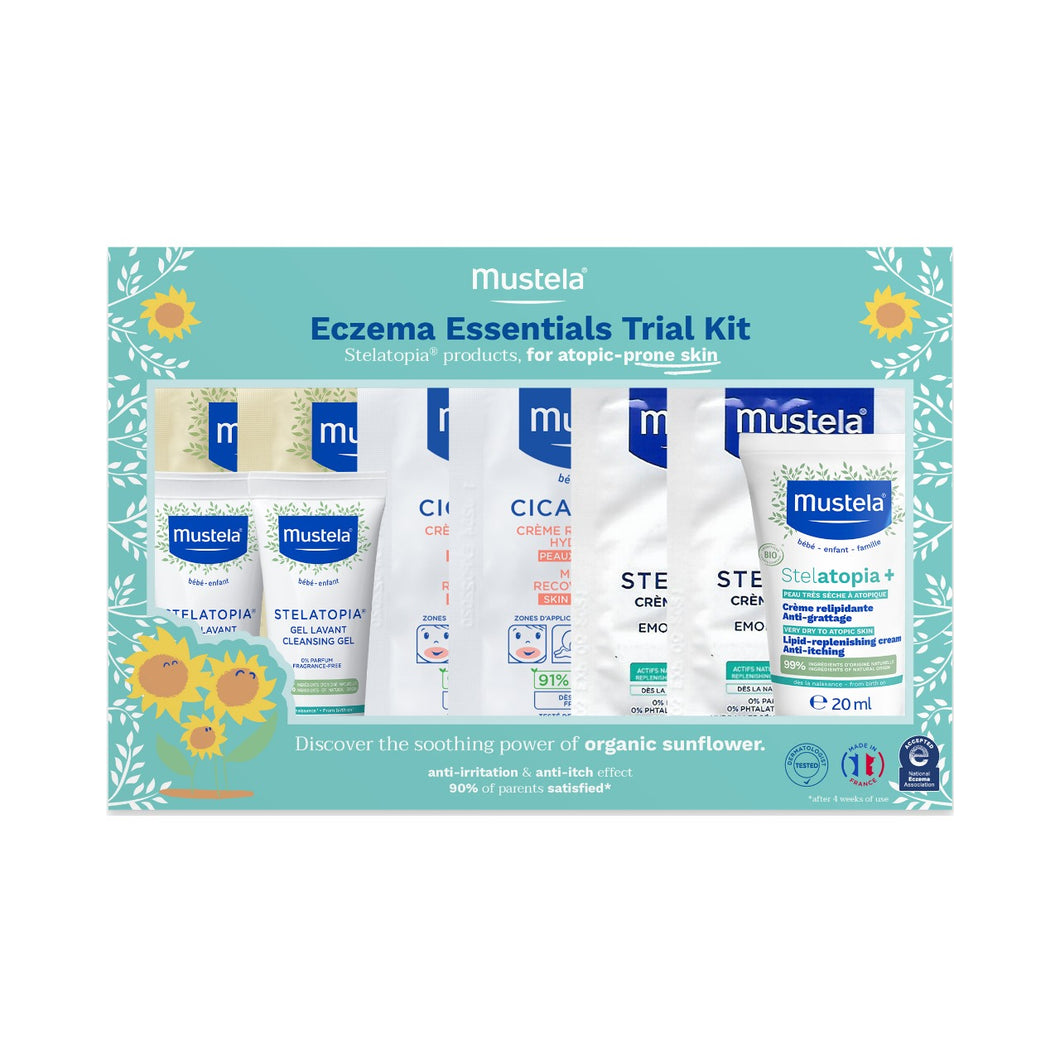 Mustela Eczema Essentials Trial Kit with Stelatopia+ Lipid Replenishing Cream 20ml