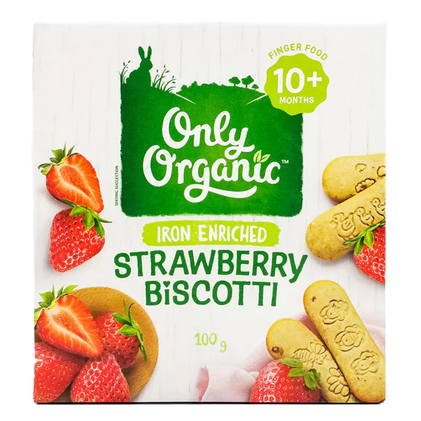 Only Organic Strawberry Biscotti 100g (10+months)