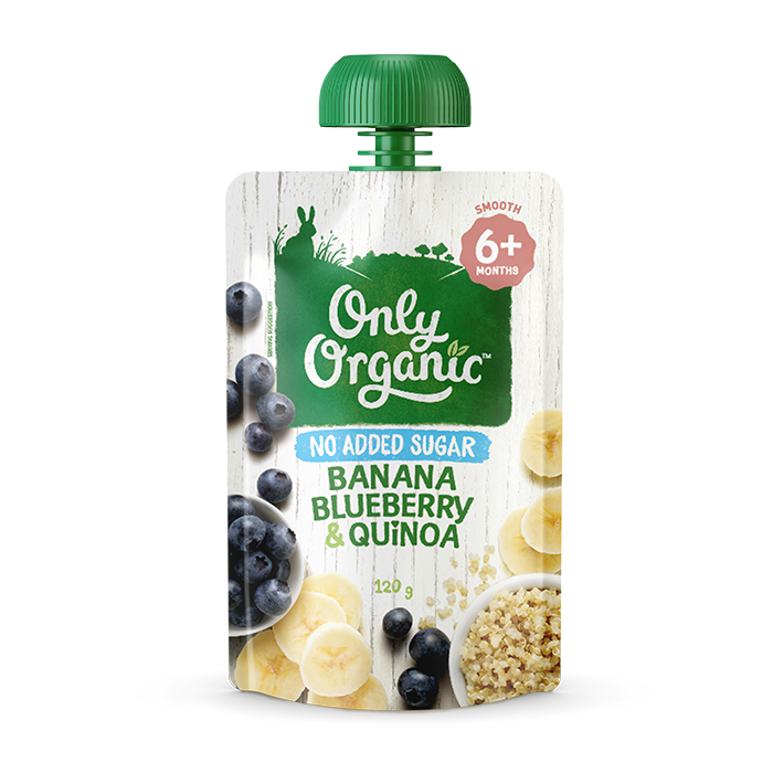 Only Organic Banana, Blueberry & Quinoa 120g (6+months)