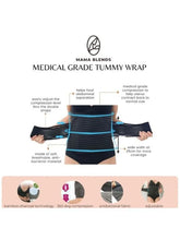 Load image into Gallery viewer, Lunabebe Medical Grade Tummy Wrap Bamboo Charcoal Support Binder
