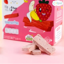 Load image into Gallery viewer, Cubbe Freeze Dried Strawberry &amp; Banana Melty Sticks (6month+)
