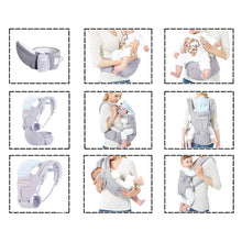 Load image into Gallery viewer, Lunabebe  Multi-Use Ergonomic Hip Seat Baby Carrier) Light Gray
