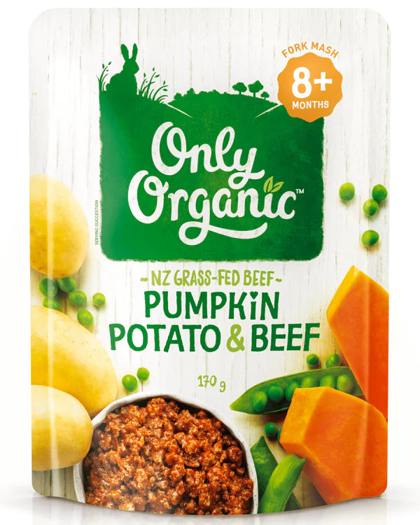 Only Organic Pumpkin, Potato & beef 170g (8+months)