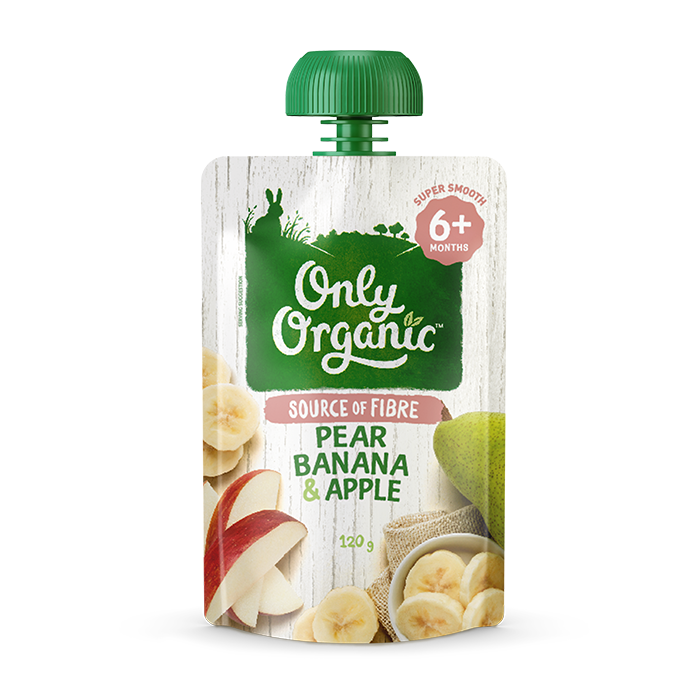 Only Organic Pear, Banana & Apple 120g (6+months)