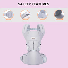 Load image into Gallery viewer, Lunabebe  Multi-Use Ergonomic Hip Seat Baby Carrier) Light Gray
