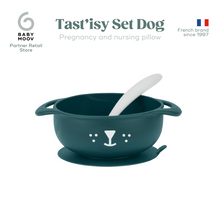 Load image into Gallery viewer, Babymoov First ISY 3-Piece Silicone Bowl, Spoon &amp; Bib Baby Weaning Set
