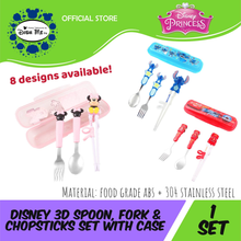 Load image into Gallery viewer, DisneyTableware by Dish Me PH - 3D Spoon, Fork and Chopsticks Set with Case
