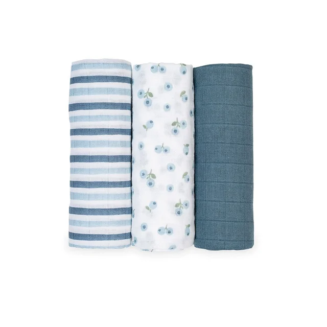 Lulujo Mini Muslin Receiving Blankets (Set of 3)