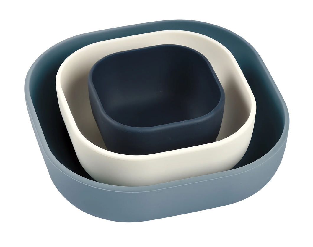 Beaba - Set of 3 Silicone Nesting Bowls