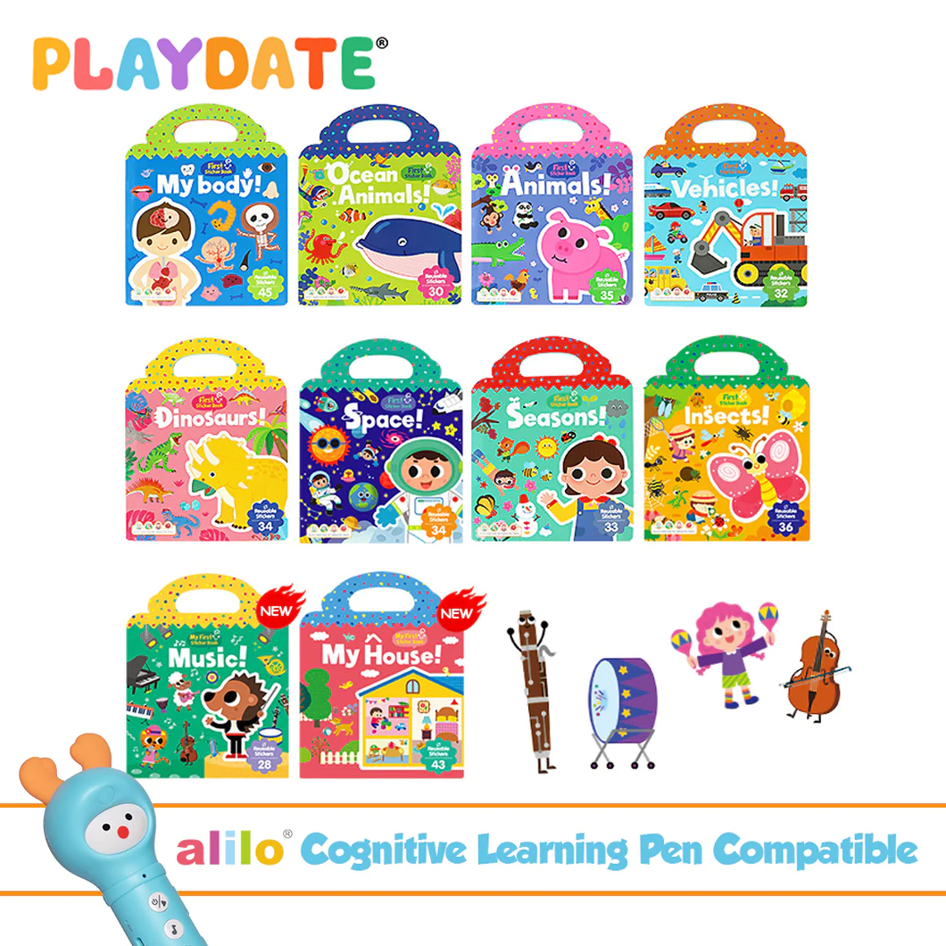 Playdate Smart Readers Collection - First Sticker Book 10pcs