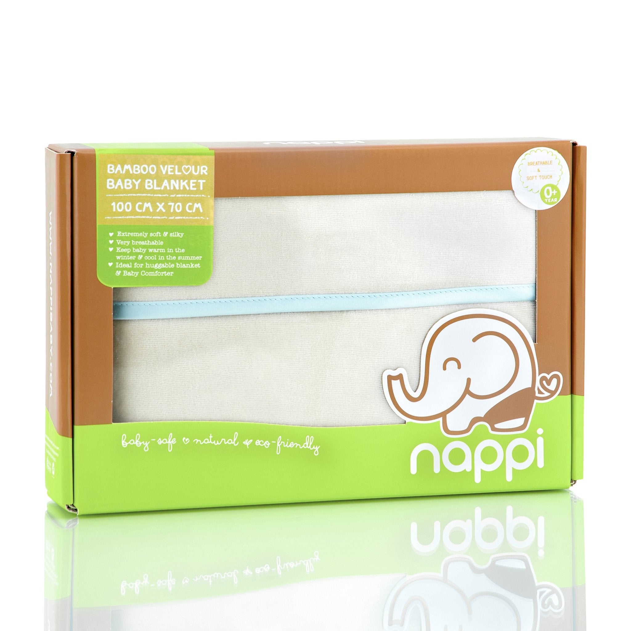 Nappi Bamboo Velour Baby Blanket 70x100 cm