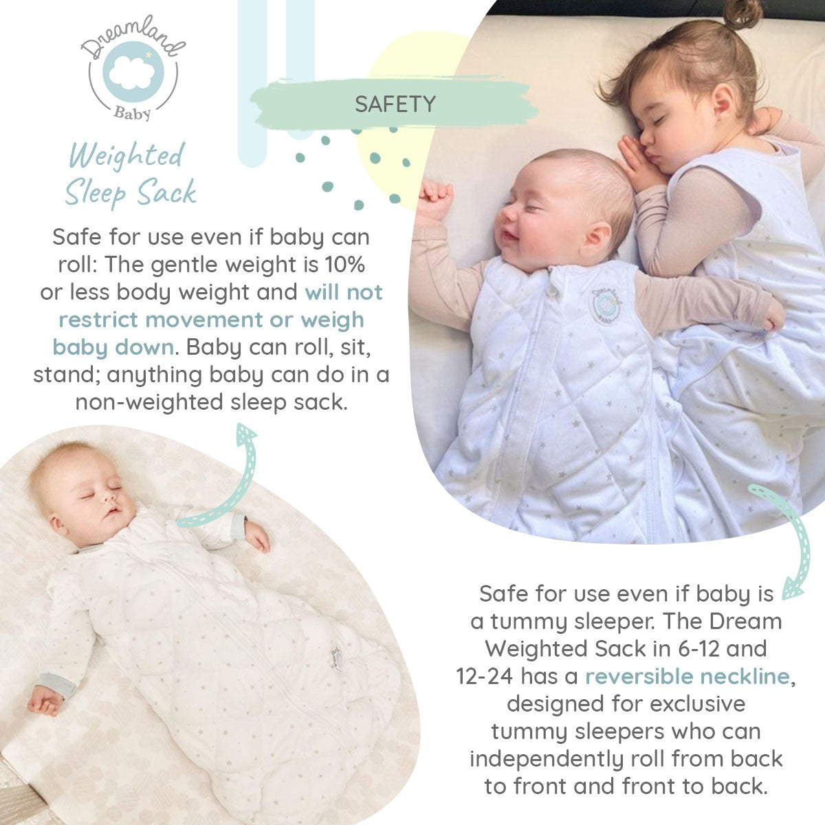 Dreamland Baby Weighted sleep sack 2024 6-12